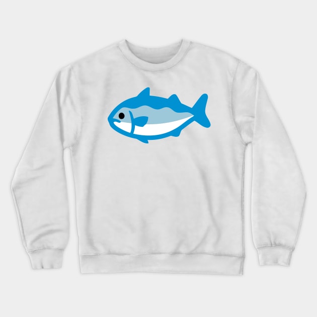 Blue Tuna Fish Emoticon Crewneck Sweatshirt by AnotherOne